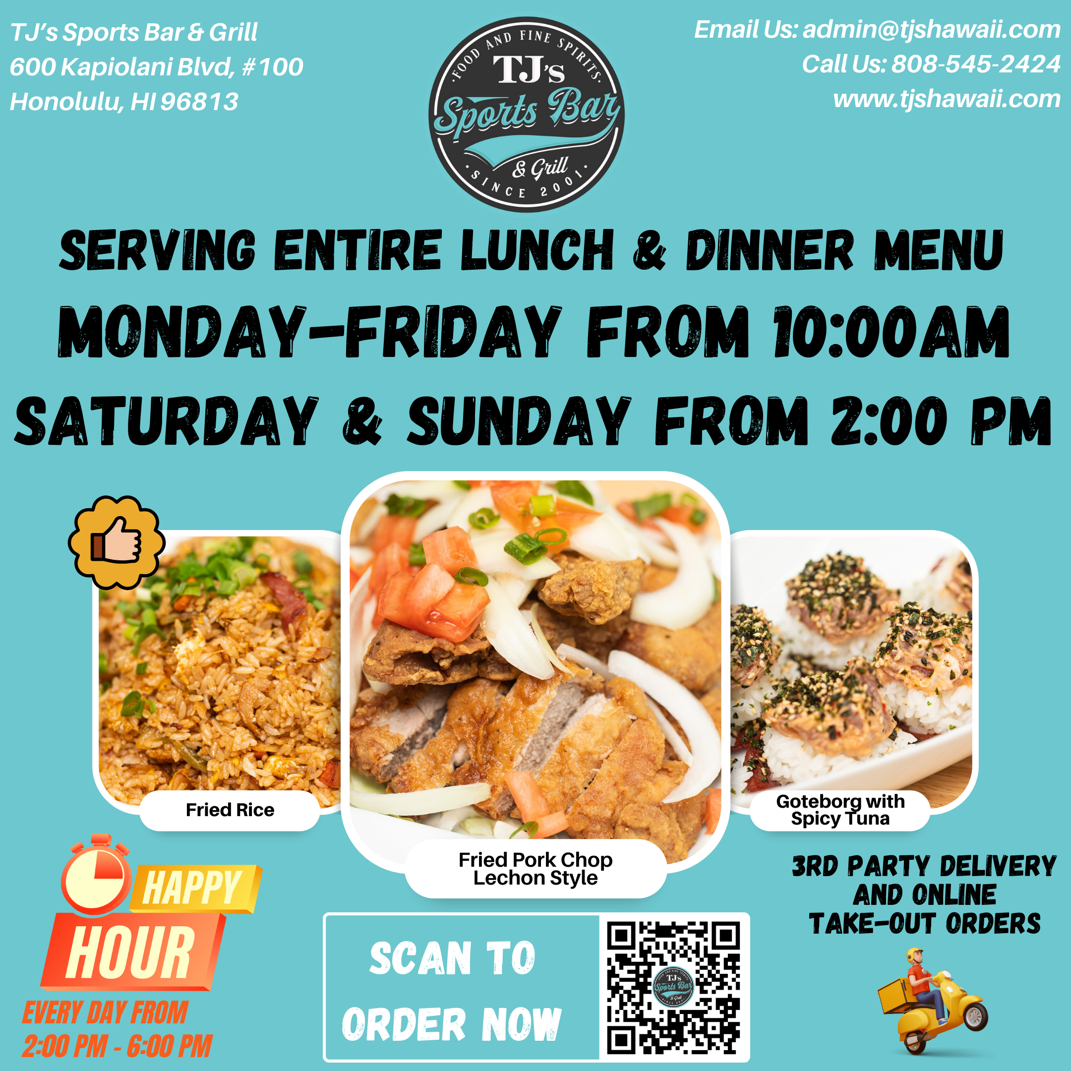 Tj's bar and grill deals